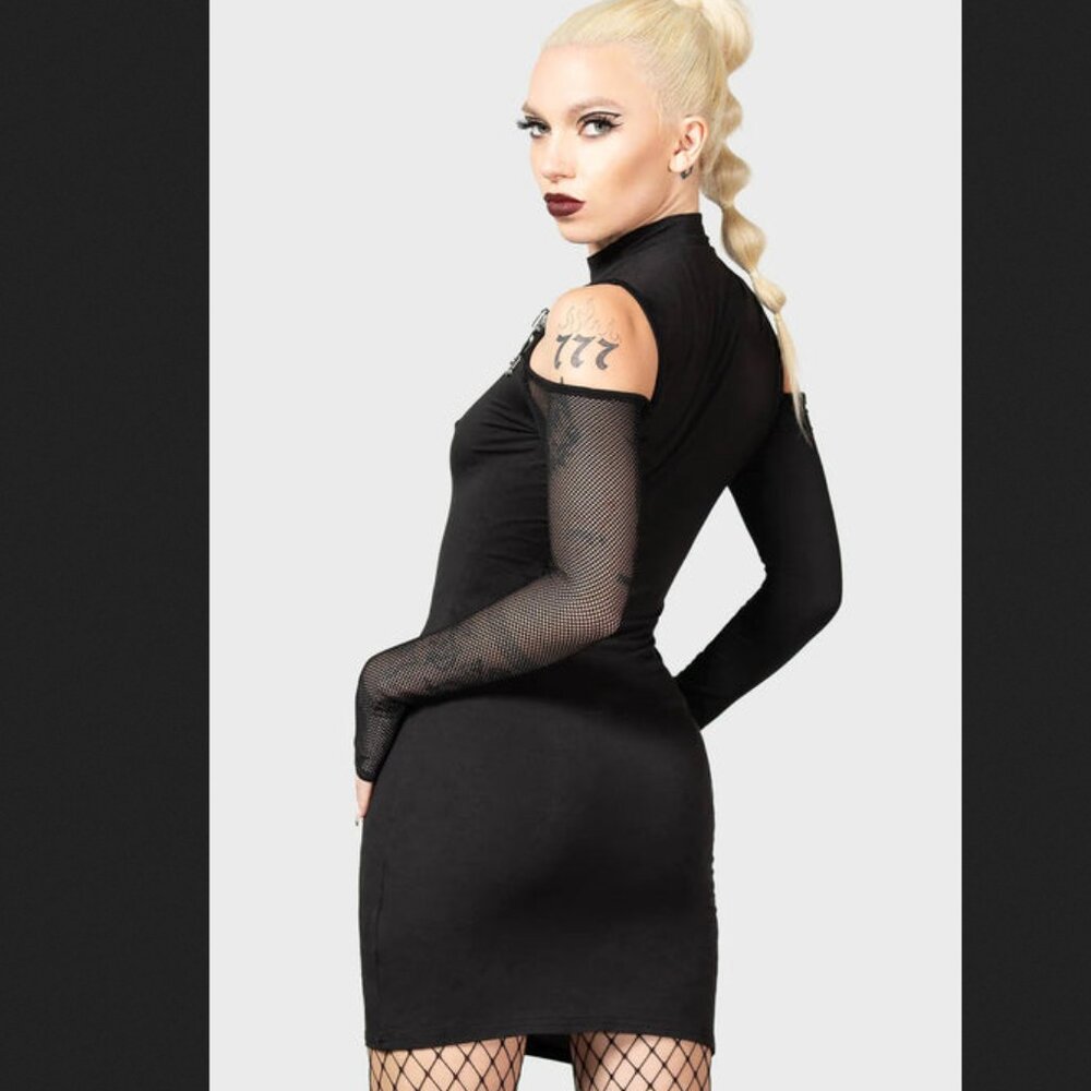 NWT Killstar Zazzel Long Sleeve Dress - Picture 3 of 5